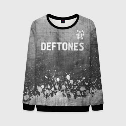 Мужской свитшот 3D Deftones - grey gradient посередине