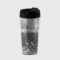 Термокружка-непроливайка Deftones - grey gradient посередине