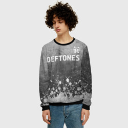Мужской свитшот 3D Deftones - grey gradient посередине - фото 2
