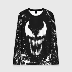 Мужской лонгслив 3D Venom logo