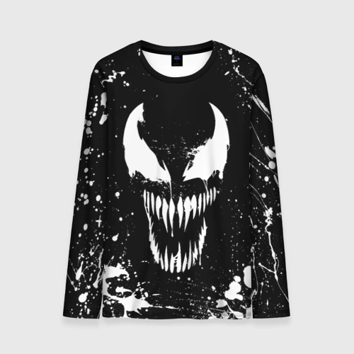 Мужской лонгслив 3D Venom logo