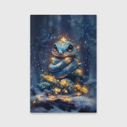 Обложка для паспорта матовая кожа Змея елочка