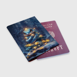 Обложка для паспорта матовая кожа Змея елочка - фото 2