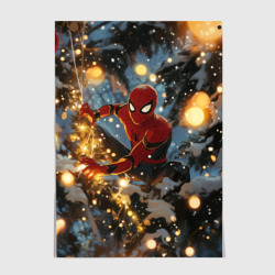 Постер Spiderman на новогодней елке
