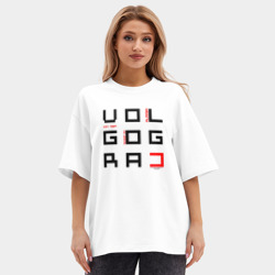 Женская футболка Oversize хлопок premium Волгоград Пиксель - фото 2