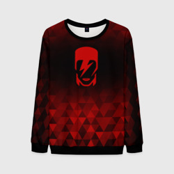 Мужской свитшот 3D David Bowie red poly