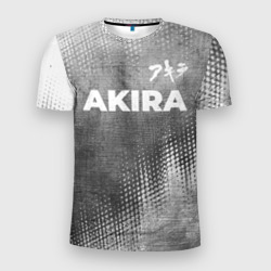 Мужская футболка 3D Slim Akira - grey gradient посередине