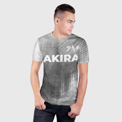Мужская футболка 3D Slim Akira - grey gradient посередине - фото 2