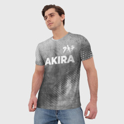 Мужская футболка 3D Akira - grey gradient посередине - фото 2
