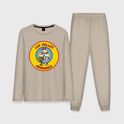 Мужская пижама с лонгсливом хлопок Los Pollos hermanos Breaking bad