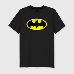 Мужская футболка хлопок Slim Batman logo