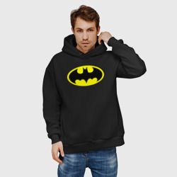 Мужское худи Oversize хлопок Batman logo - фото 2