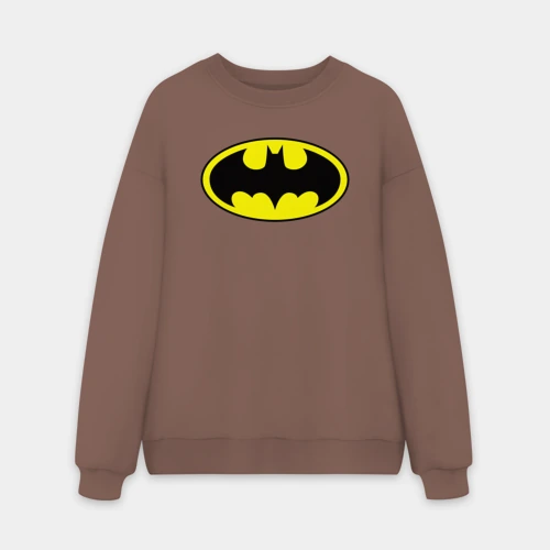 Мужской свитшот oversize без начеса хлопок Batman logo