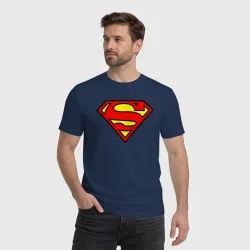 Мужская футболка хлопок Superman logo - фото 2