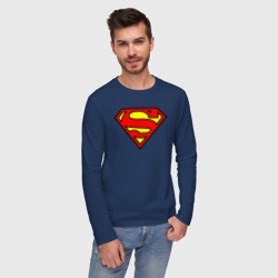Мужской лонгслив хлопок Superman logo - фото 2