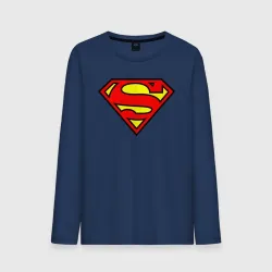 Мужской лонгслив хлопок Superman logo
