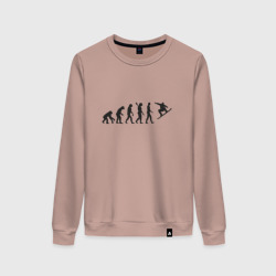 Женский свитшот хлопок Эволюция сноубординга