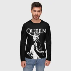 Мужской лонгслив 3D Queen Freddie Mercury король - фото 2