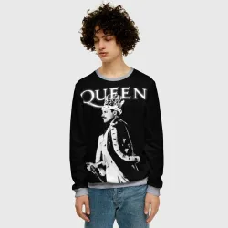 Мужской свитшот 3D Queen Freddie Mercury король - фото 2