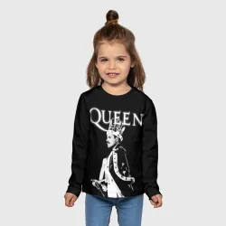 Детский лонгслив 3D Queen Freddie Mercury король - фото 2