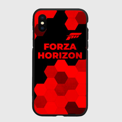 Чехол для iPhone XS Max матовый Forza Horizon - red gradient посередине