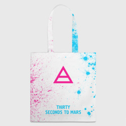Шоппер 3D Thirty Seconds to Mars neon gradient style по-центру