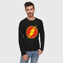 Мужской лонгслив хлопок Flash logo - фото 2