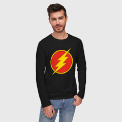 Мужской лонгслив хлопок Flash logo - фото 2
