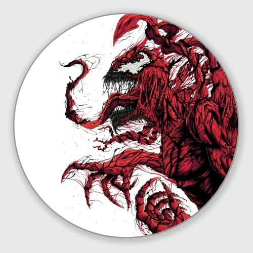 Круглый коврик для мышки Carnage - Symbiot