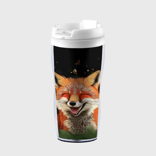 Термокружка-непроливайка Лиса с улыбкой