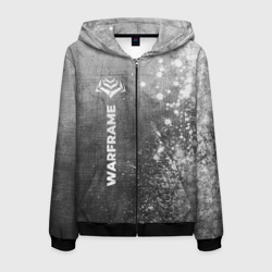 Мужская толстовка 3D на молнии Warframe - grey gradient по-вертикали