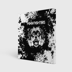 Холст квадратный Foo Fighters рок пес