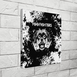 Холст квадратный Foo Fighters рок пес - фото 2