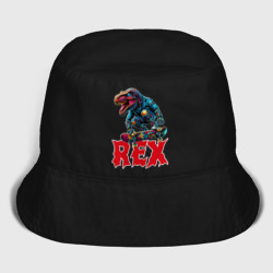 Детская панама хлопок Tyrannosaur rex on a skateboard 