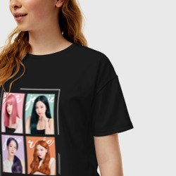 Женская футболка хлопок Oversize Blackpink 4 colors - фото 2