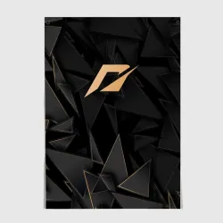 Постер Need for Speed golden poly