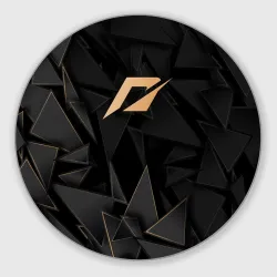 Круглый коврик для мышки Need for Speed golden poly