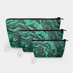 Косметичка 3D Малахитовая текстура - жидкий арт - фото 2