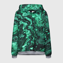 Мужская толстовка 3D Малахитовая текстура - жидкий арт