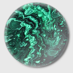 Значок Малахитовая текстура - жидкий арт