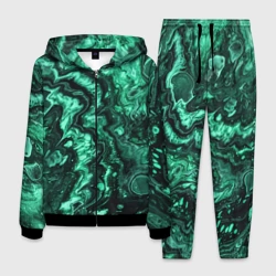 Мужской костюм 3D Малахитовая текстура - жидкий арт