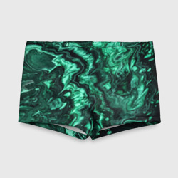 Детские купальные плавки 3D Малахитовая текстура - жидкий арт