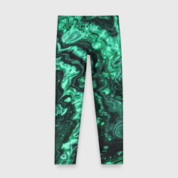 Детские леггинсы 3D Малахитовая текстура - жидкий арт