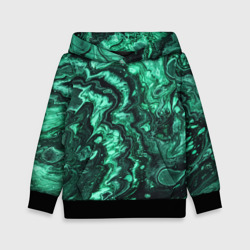 Детская толстовка 3D Малахитовая текстура - жидкий арт