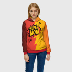 Женская толстовка 3D Super mom - superhero - фото 2