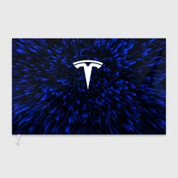 Флаг 3D Tesla blue energy