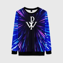 Женский свитшот 3D Powerwolf neon energy