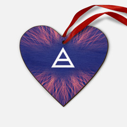 Деревянная игрушка Сердце Thirty Seconds to Mars red energy