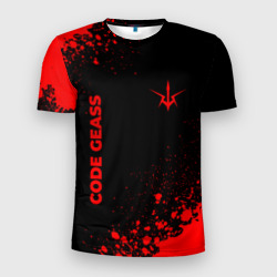Мужская футболка 3D Slim Code Geass - red gradient вертикально