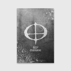 Обложка для паспорта матовая кожа Ozzy Osbourne - grey gradient